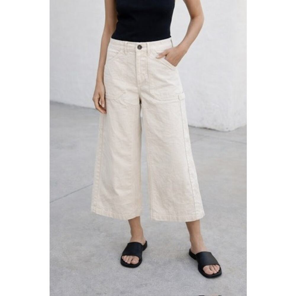G. Label by Goop Juan Paul Workwear Culottes Pants in Natural 25